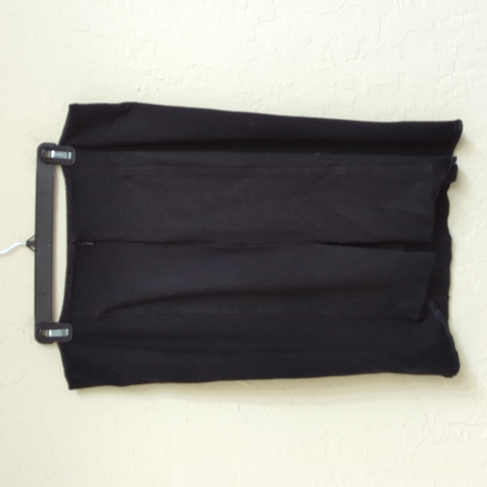 💎 WHBM Black Ponte Knit Seamed Pencil Skirt Size 12 - Flawed Gem - Picture 3 of 7